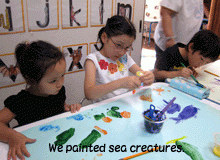③We painted sea creatures